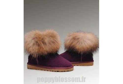 Bottes Ugg Cozy-191 Mini fourrure de renard violet?